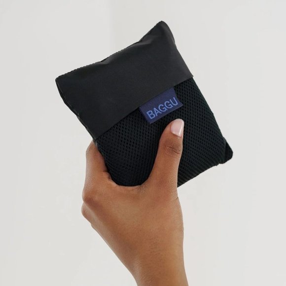 NWT BAGGU Mesh Reusable Bag, Black - Picture 4 of 10
